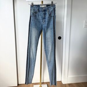 Garage Velvet Side Stripe Skinny Jeans – Size 00